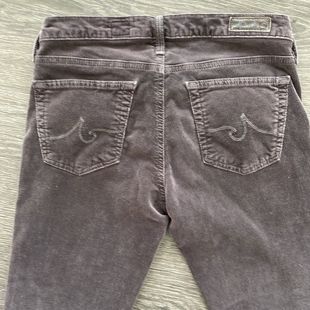 Sz26 AG Adriano Goldschmied The Stevie Slim Straight Grey Corduroy Denim EUC - Picture 9 of 12